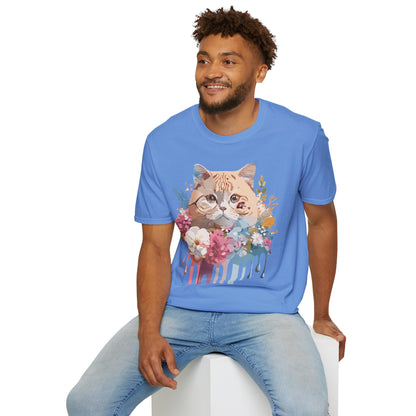Cat Shirt Unisex Cat Tee Kitten Print Softstyle Gildan 64000