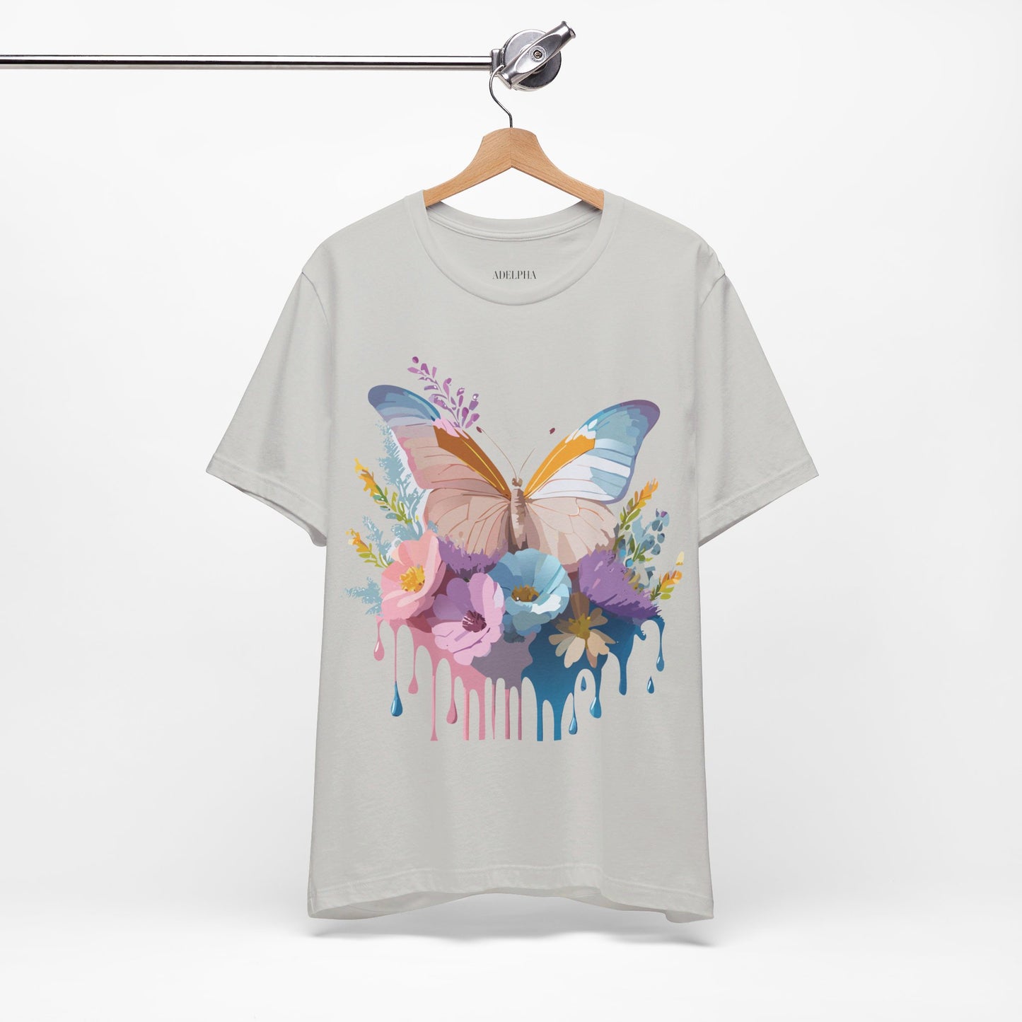 T-shirt en coton naturel avec papillon