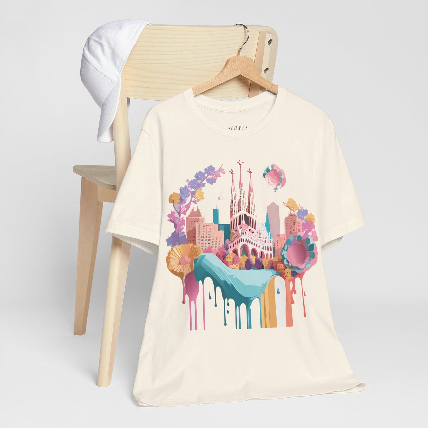 T-Shirt aus natürlicher Baumwolle – Kollektion „Beautiful Places“ – Barcelona