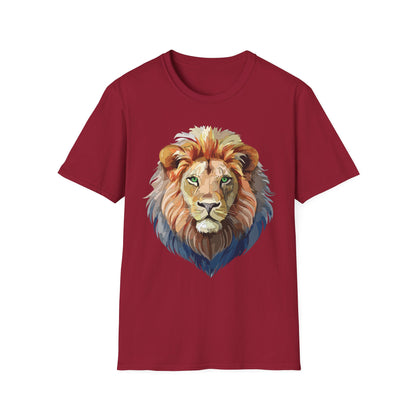 Lion Floral Tee Unisex Gildan Softstyle 64000 Cotton Short Sleeve Shirt
