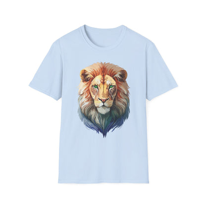 Gildan Softstyle Lion Shirt Unisex Floral Tee Animal Print Tee