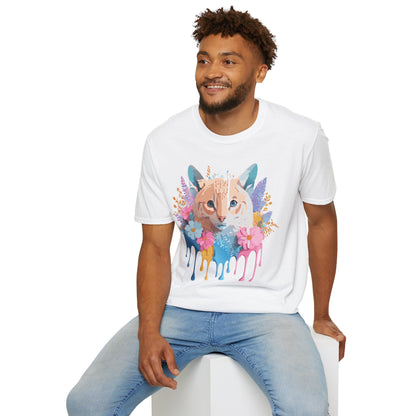 Unisex Cat Shirt Softstyle Tee 100 Percent Ring Spun Cotton Gildan 64000