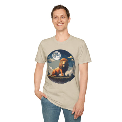 Lion Shirt Unisex Animal Tee Softstyle 64000 100 Percent Ring-Spun Cotton