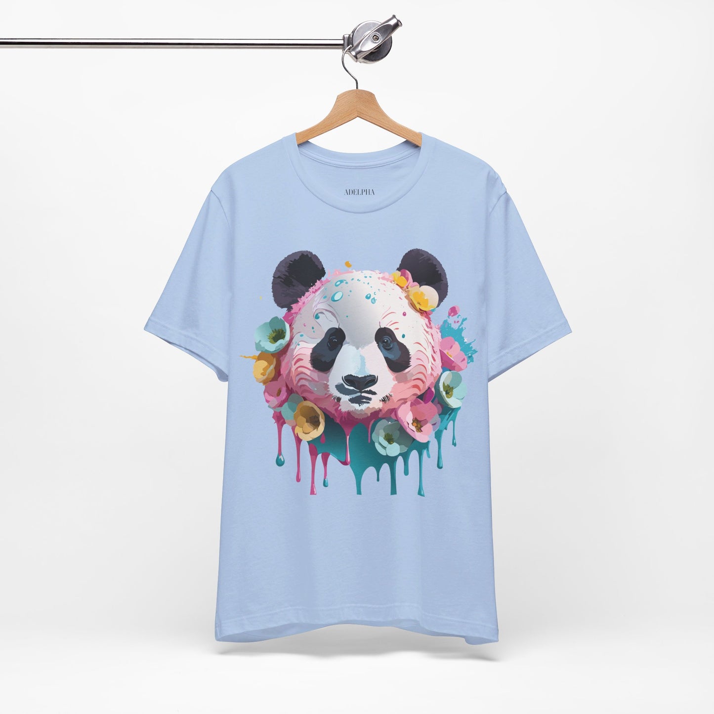 Natural Cotton Tee Shirt with Panda