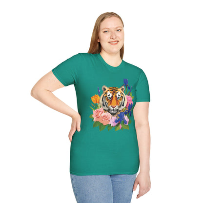 Tiger Shirt Unisex Animal Tee Gildan Softstyle 64000 100 Percent Cotton