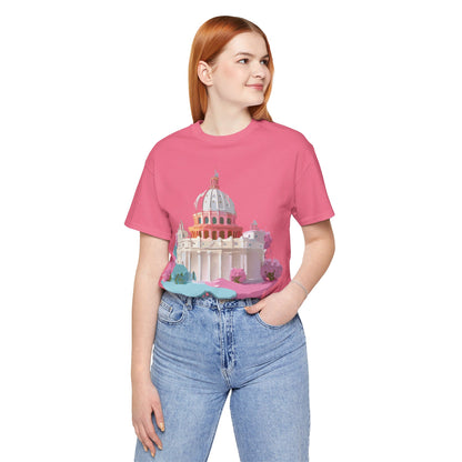 Natural Cotton Tee Shirt - Beautiful Places Collection - Rome Printify