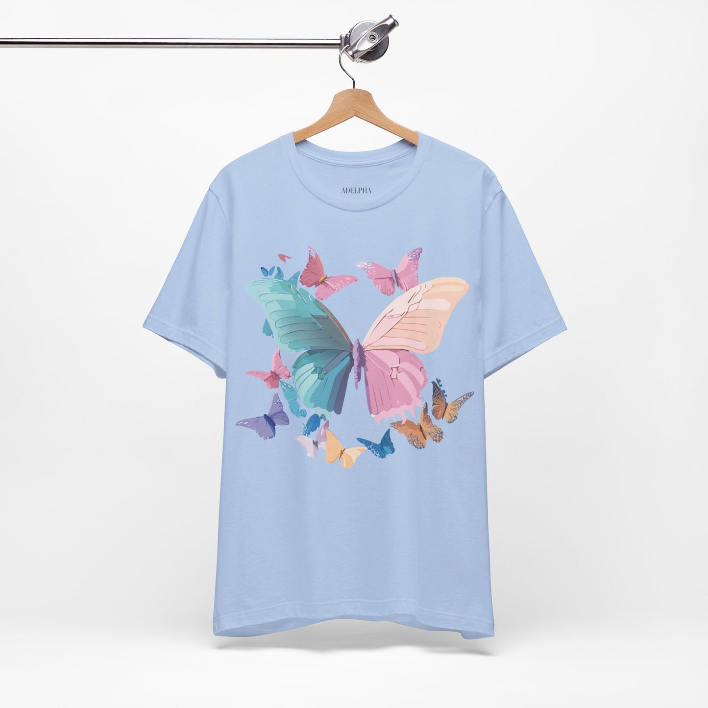 T-shirt en coton naturel avec papillon