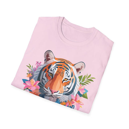 Tiger Shirt Unisex Animal Tee Gildan Softstyle 64000 Cotton Tee