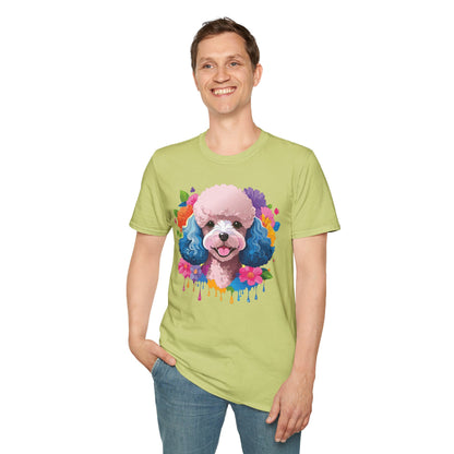Unisex Dog Shirt Softstyle Tee 100 Percent Cotton Animal Print