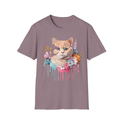 Cat Shirt Unisex Kitten Tee Softstyle Gildan 64000 Cotton Tee