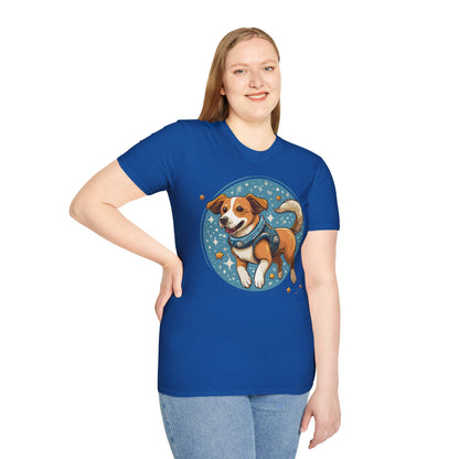 Unisex Dog And Animal Print Shirt Gildan Softstyle 64000 Tee