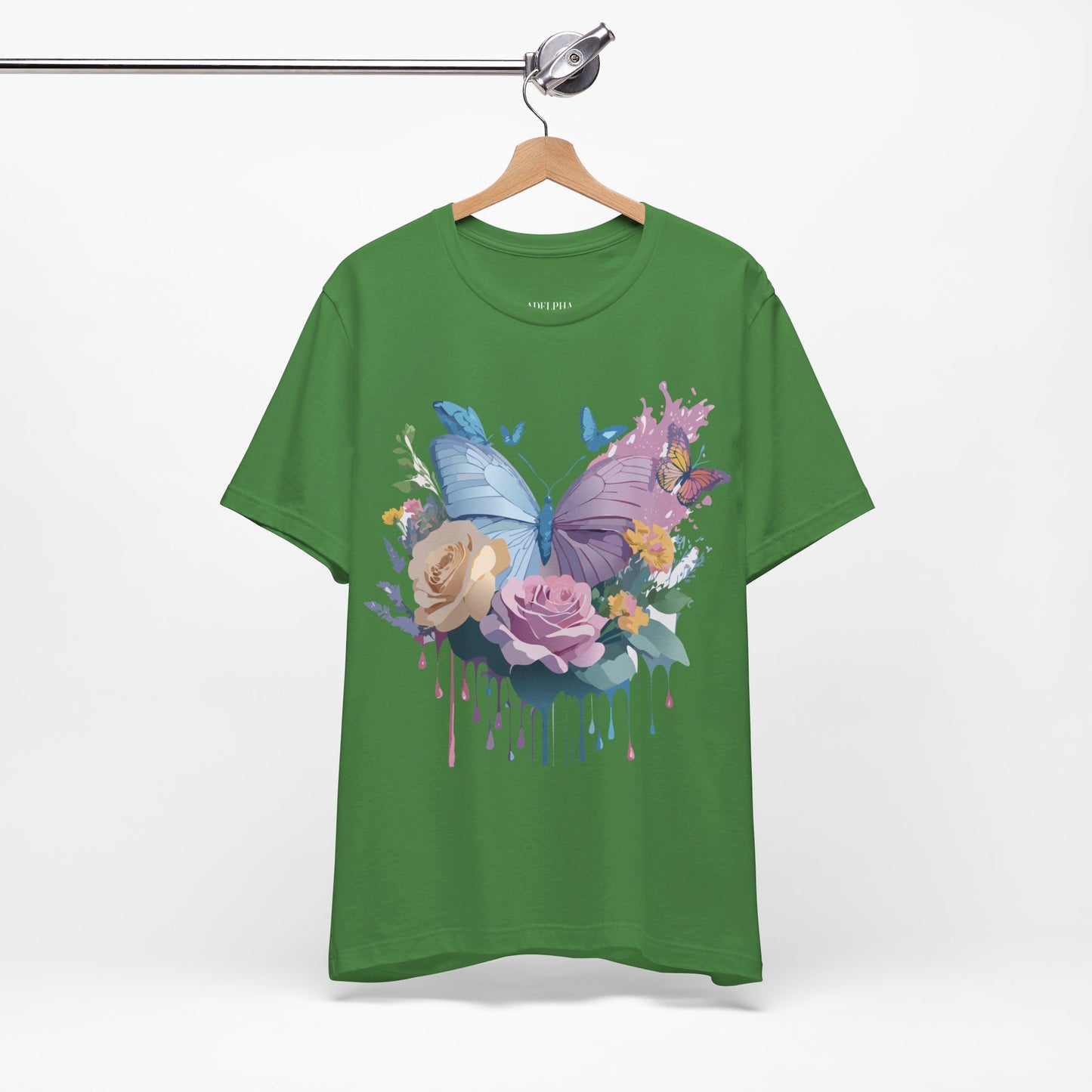 T-shirt en coton naturel avec papillon