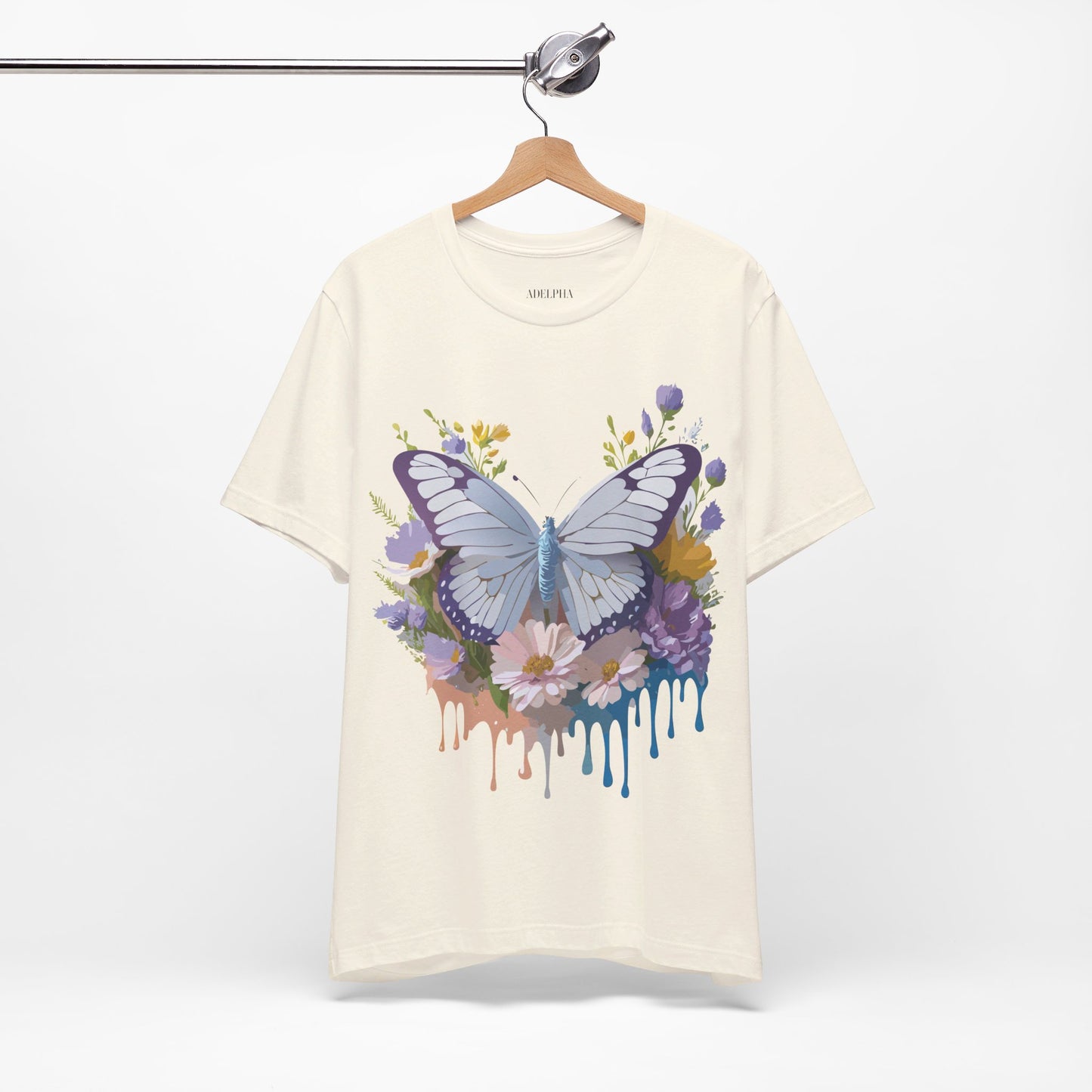 T-shirt en coton naturel avec papillon