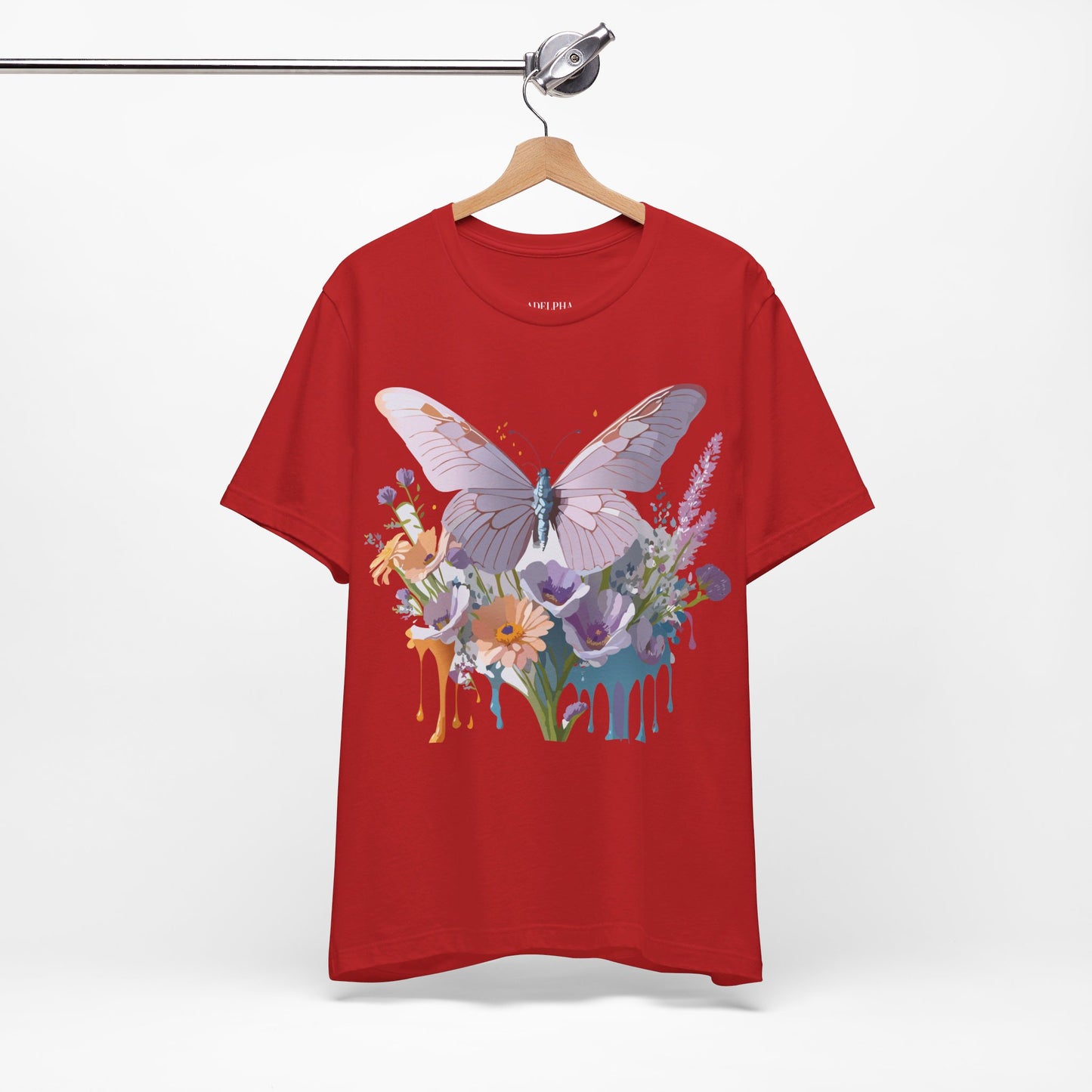 T-shirt en coton naturel avec papillon