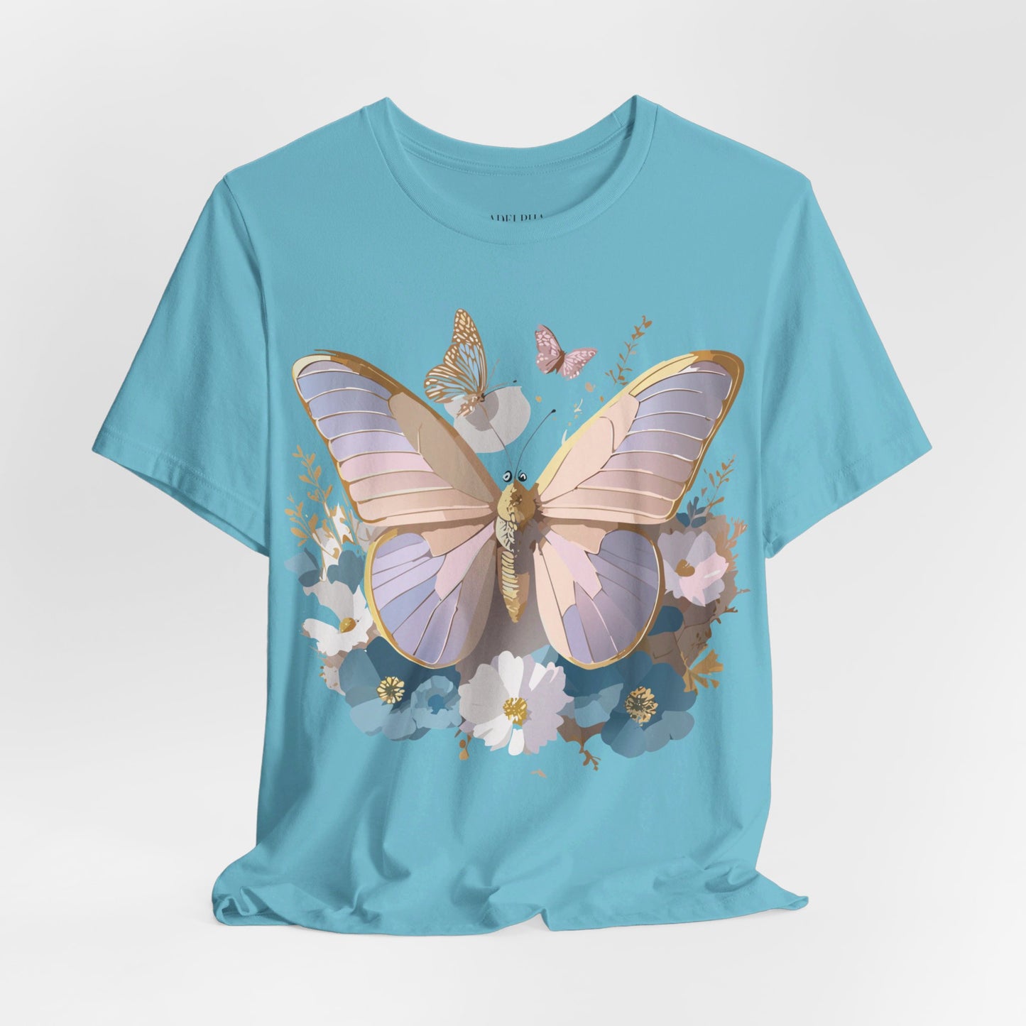 T-shirt en coton naturel avec papillon