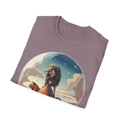 Lion Graphic T Shirt Unisex Softstyle 64000 Gildan 100 Percent Cotton Tee