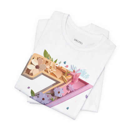 Natural Cotton Tee Shirt - Letters Collection - Z Printify