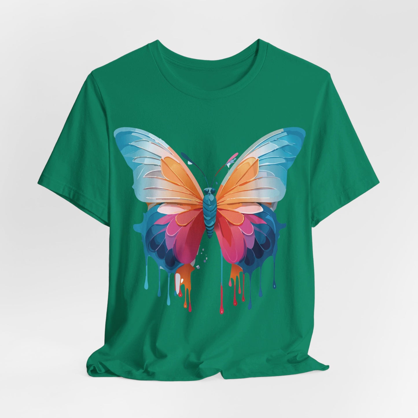 T-Shirt aus natürlicher Baumwolle mit Schmetterling