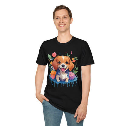 Dog Shirt Animal Print Tee Unisex Gildan Softstyle 64000 Cotton Tee