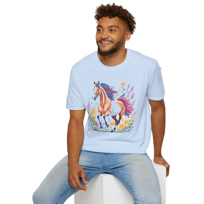 Horse Shirt Unisex Softstyle 64000 Cotton Tee Gildan 100 Percent Ring Spun