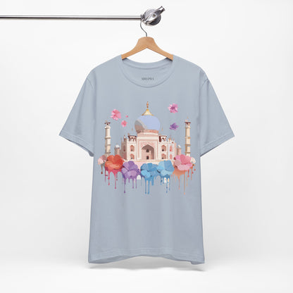 Natural Cotton Tee Shirt - Taj Mahal, India Printify
