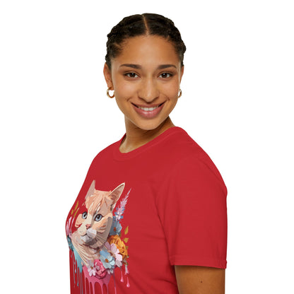 Cat Shirt Unisex Kitten Tee Softstyle Gildan 64000 Cotton Tee