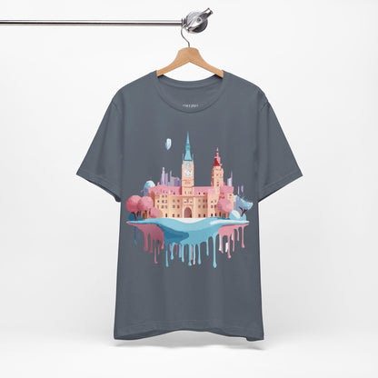 Natural Cotton Tee Shirt - Beautiful Places Collection - Prague Printify