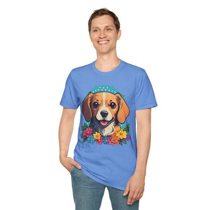 Dog Shirt Unisex Animal Tee Softstyle Cotton Ring Spun Comfort