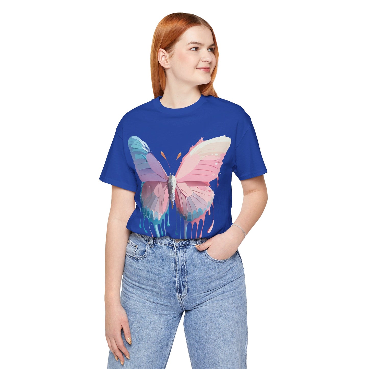 T-shirt en coton naturel avec papillon