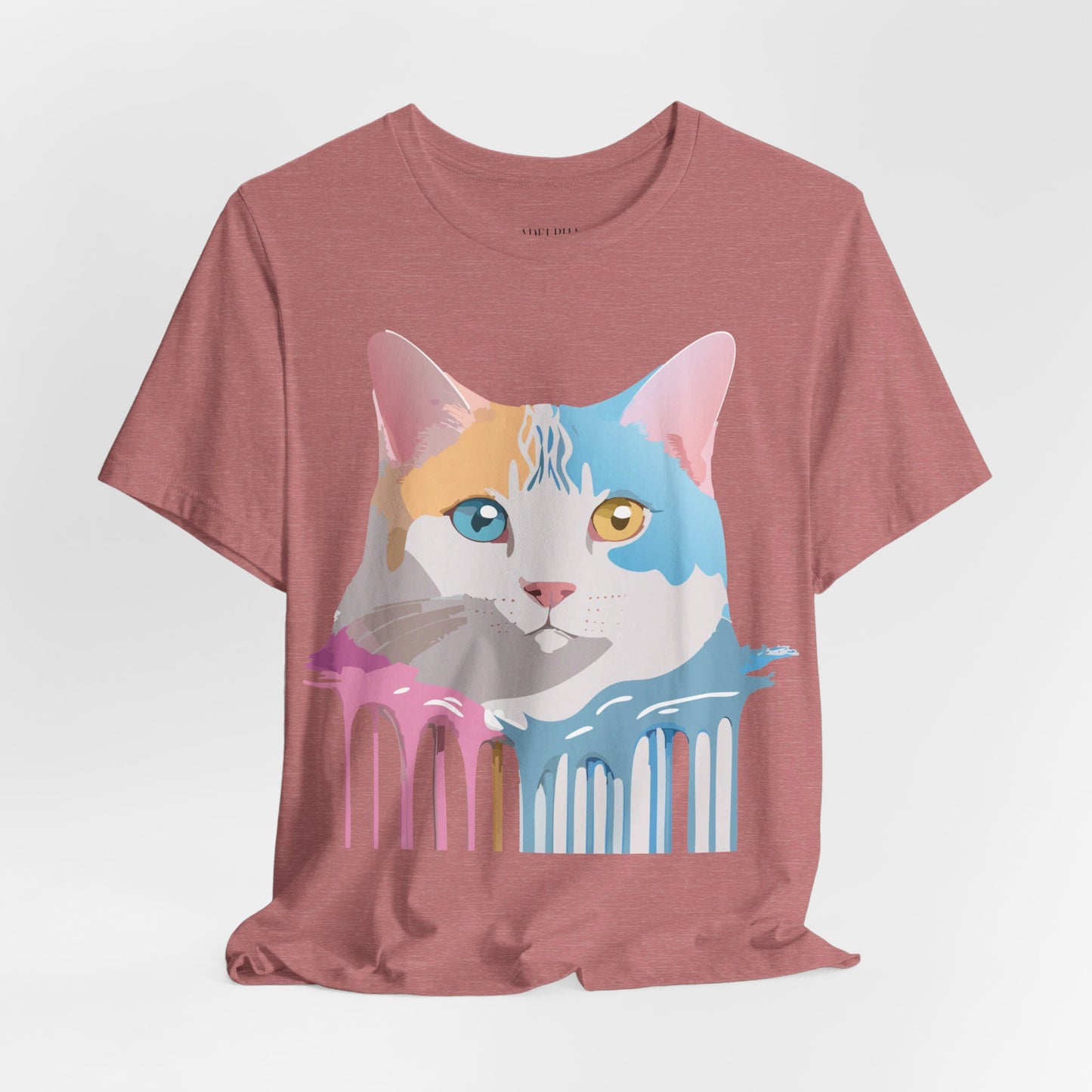 T-shirt en coton naturel avec chat