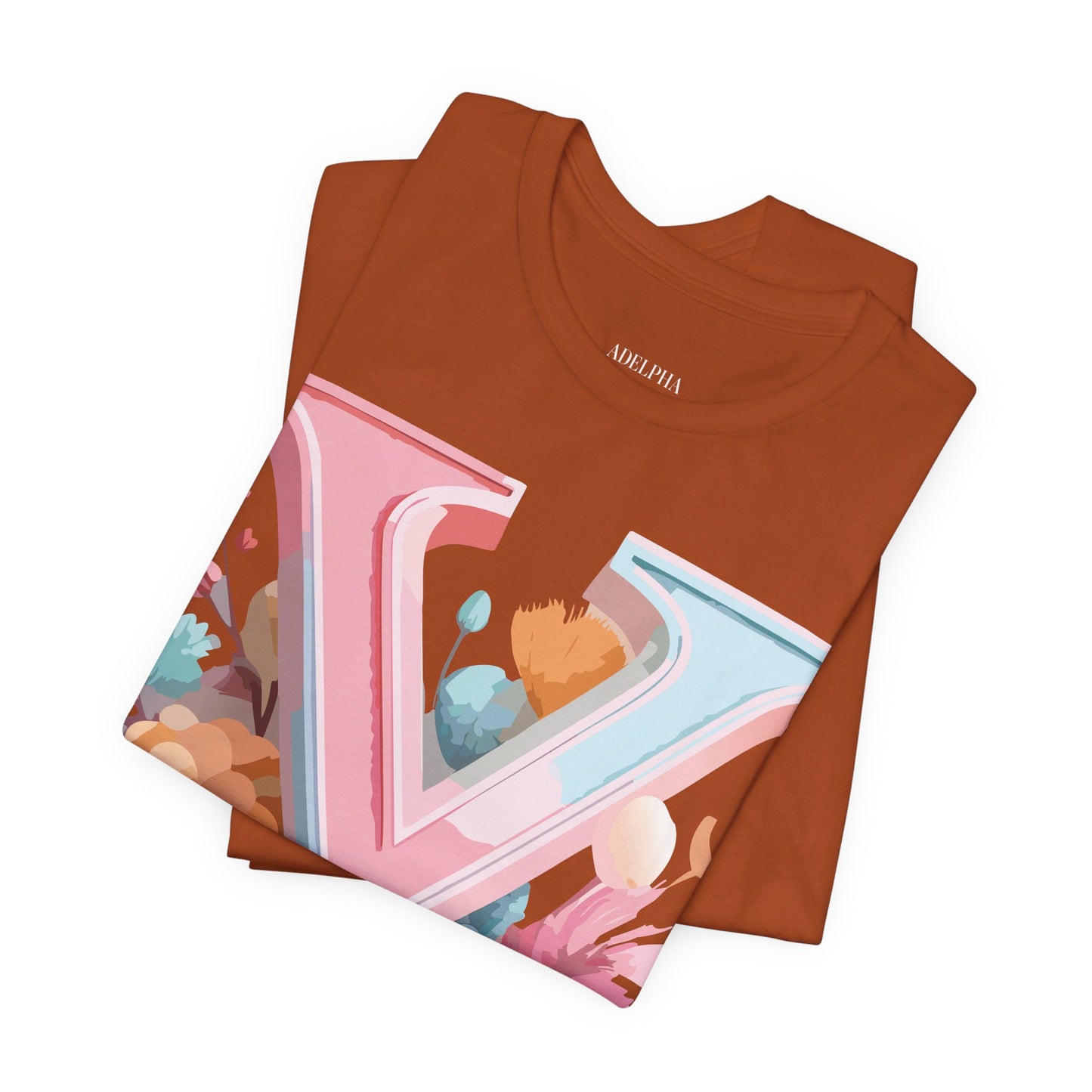 Natural Cotton Tee Shirt - Letters Collection - Y