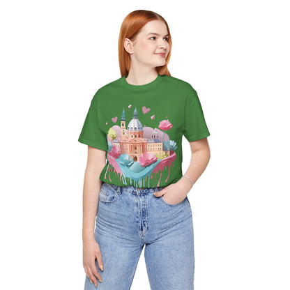 Natural Cotton Tee Shirt - Beautiful Places Collection - Prague Printify