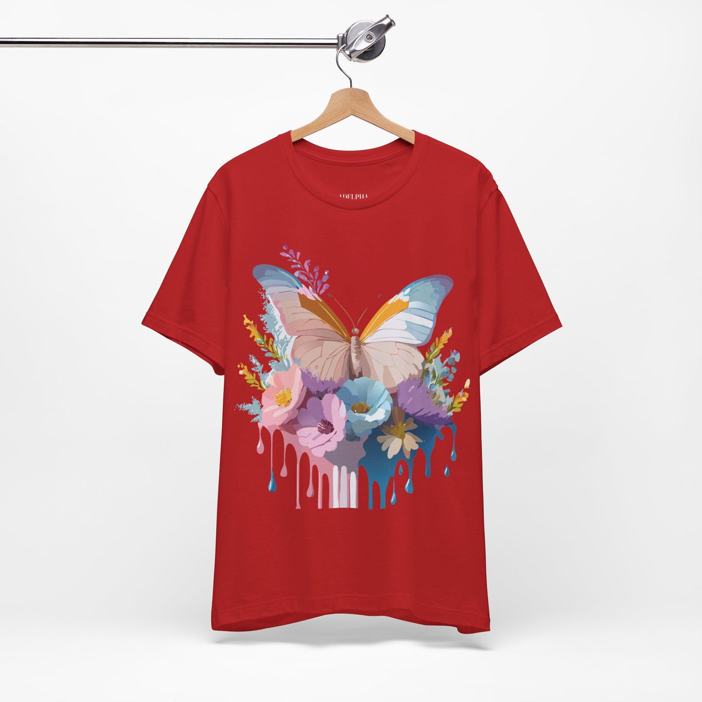 T-shirt en coton naturel avec papillon