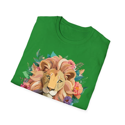 Lion Shirt Unisex Softstyle Tee 100 Percent Ring Spun Cotton Animal Print
