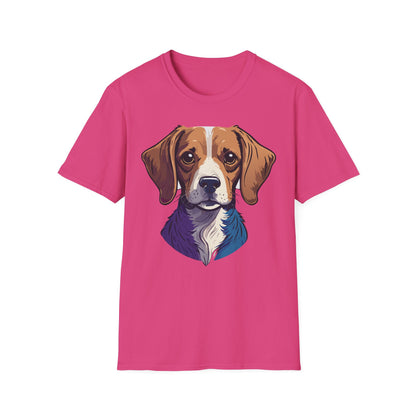 Dog Shirt Unisex Animal Print Tee Softstyle 100 Percent Cotton Gildan 64000