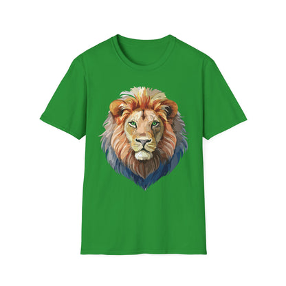Lion Floral Tee Unisex Gildan Softstyle 64000 Cotton Short Sleeve Shirt