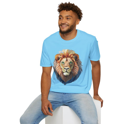 Lion Floral Tee Unisex Gildan Softstyle 64000 Cotton Short Sleeve Shirt