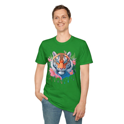 Tiger Shirt Unisex Animal Tee Softstyle Gildan 64000 Cotton Tee