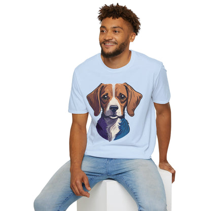 Dog Shirt Unisex Animal Print Tee Softstyle 100 Percent Cotton Gildan 64000