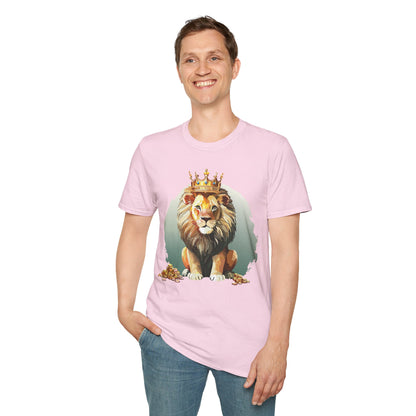 Unisex Lion Shirt Animal Tee Softstyle Gildan 64000 100 Percent Cotton Tee
