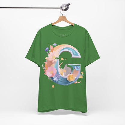 Natural Cotton Tee Shirt - Letters Collection - G Printify