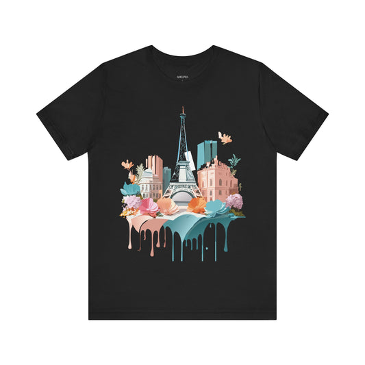 Natural Cotton Tee Shirt - Beautiful Places Collection - Paris