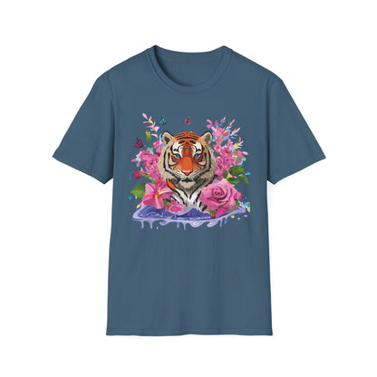 Tiger Shirt Unisex Gildan Softstyle Cotton Tee 100 Percent Ring Spun Comfort
