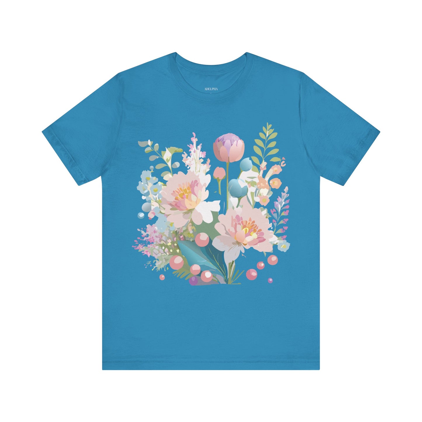 T-Shirt aus natürlicher Baumwolle mit Blumen