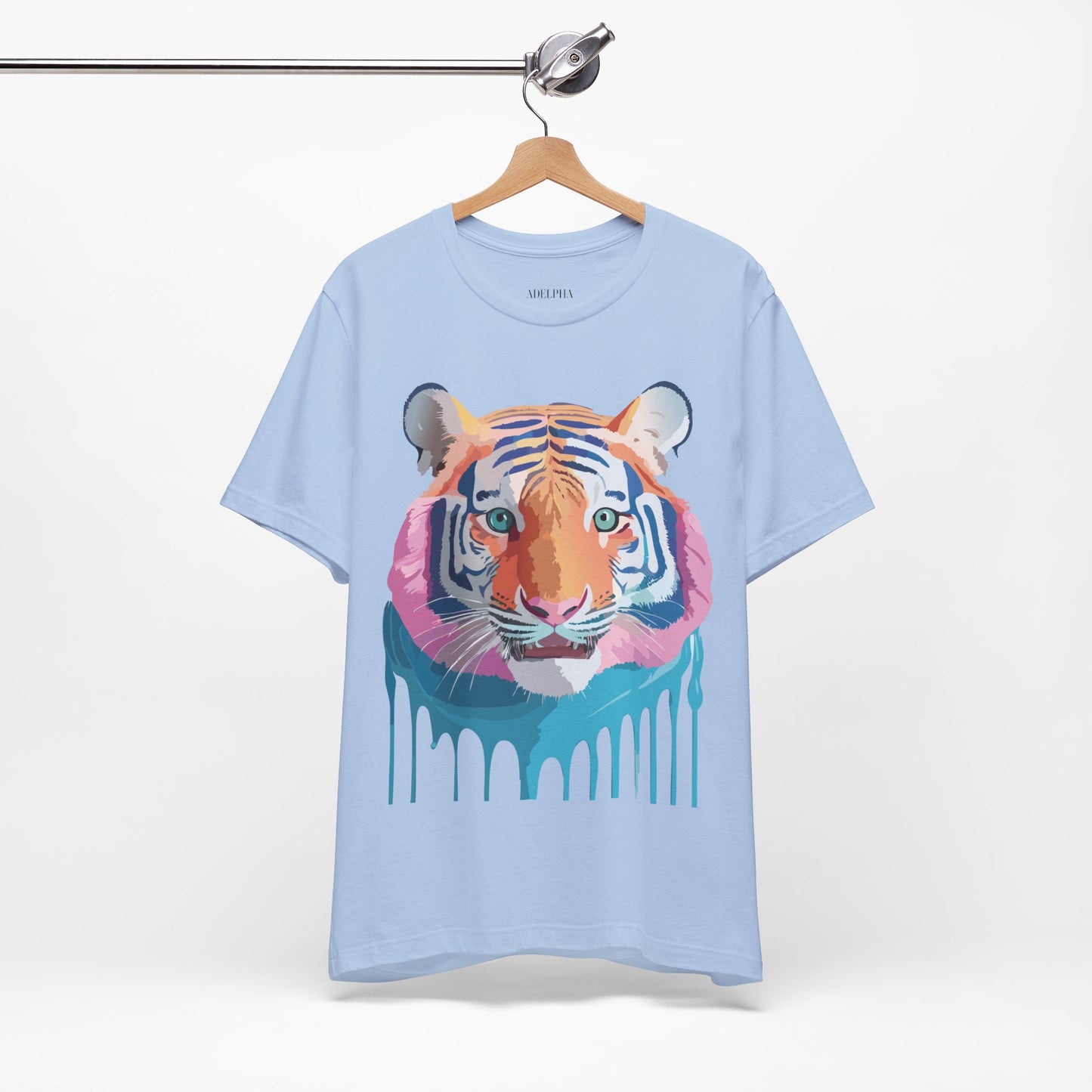 Natural Cotton Tee Shirt with Tiger