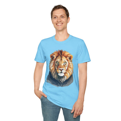 Lion Shirt Unisex Animal Tee Gildan Softstyle 64000 100 Percent Ring Spun Cotton