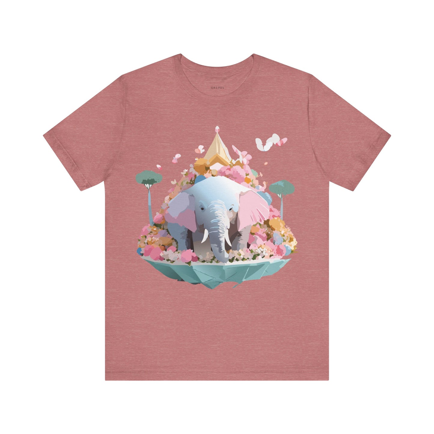 T-Shirt aus natürlicher Baumwolle mit Elefant