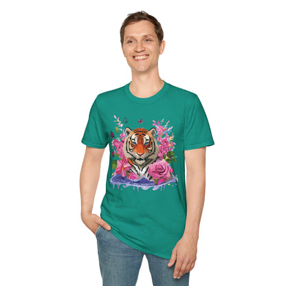 Tiger Shirt Unisex Gildan Softstyle Cotton Tee 100 Percent Ring Spun Comfort