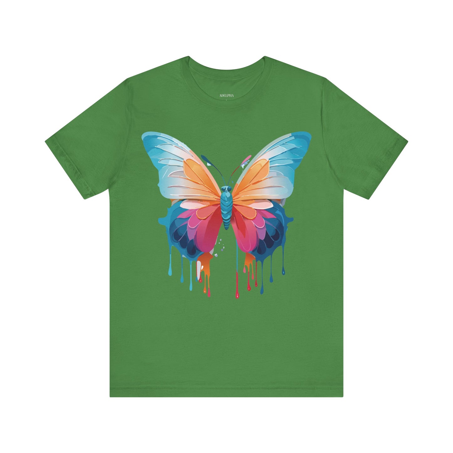 Natural Cotton Tee Shirt with Butterfly