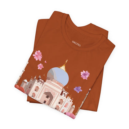 Natural Cotton Tee Shirt - Taj Mahal, India Printify